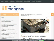 Tablet Screenshot of contentmanager.de